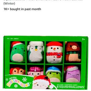 Squishmallows Winter Plush Box Set of 8- adorable winter-themed ornaments. New!